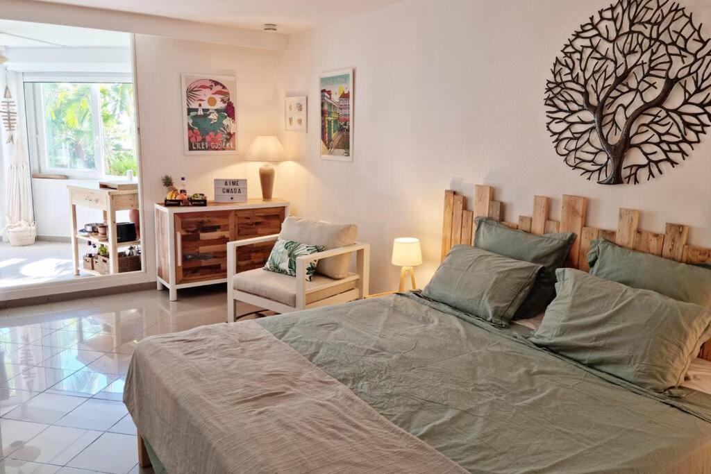"Aime Gwada", Appartement A 40M De La Plage, Rez-De-Jardin Tropical Le Gosier  Εξωτερικό φωτογραφία